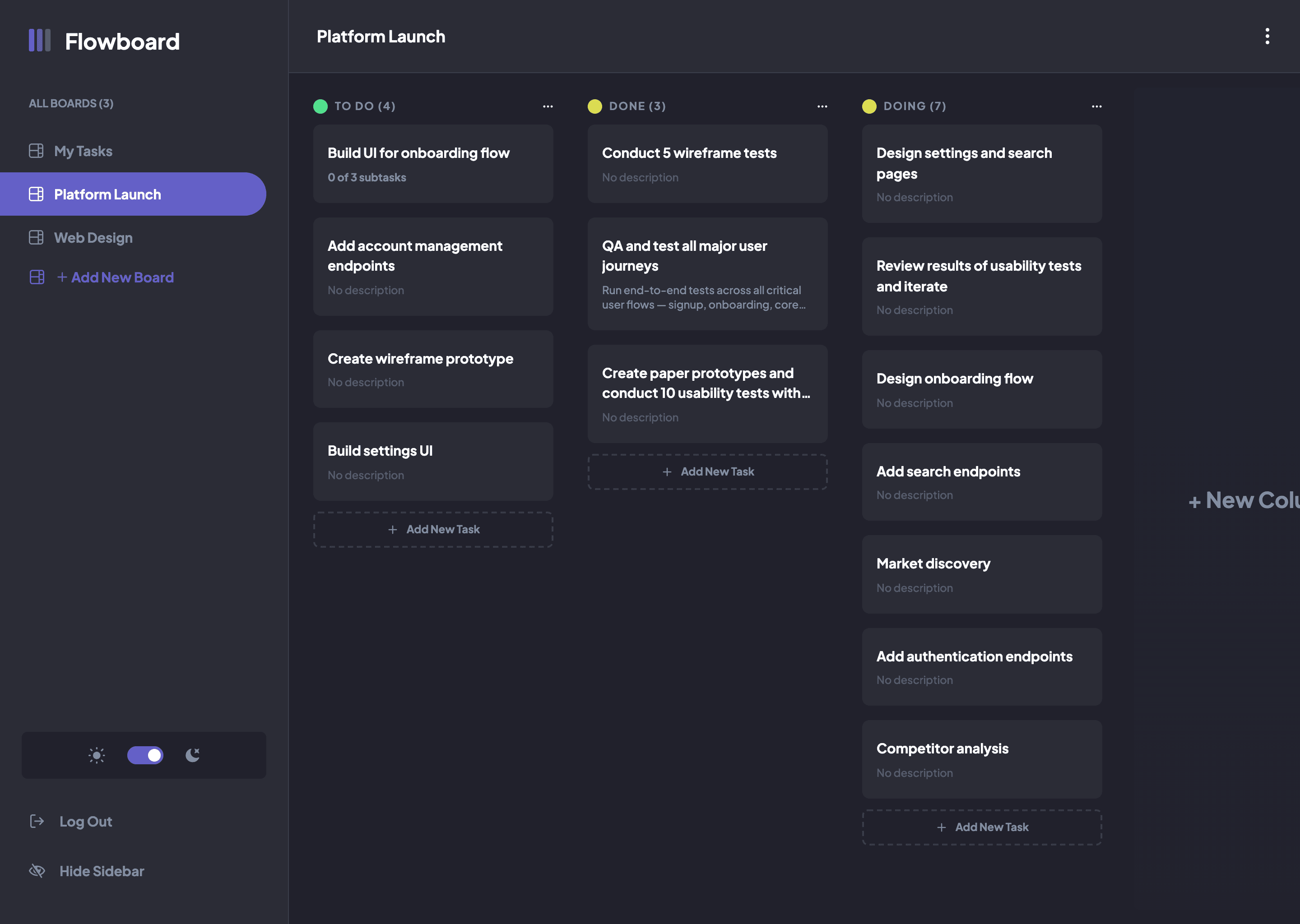 Flowboard kanban board